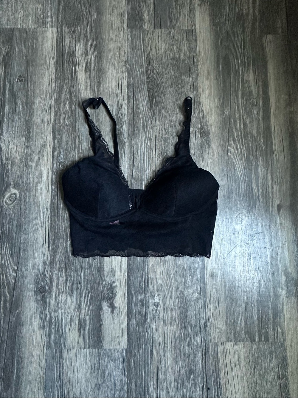 Victoria's Secret PINK Black Lace Trim Bralette Women’s Size X-Small